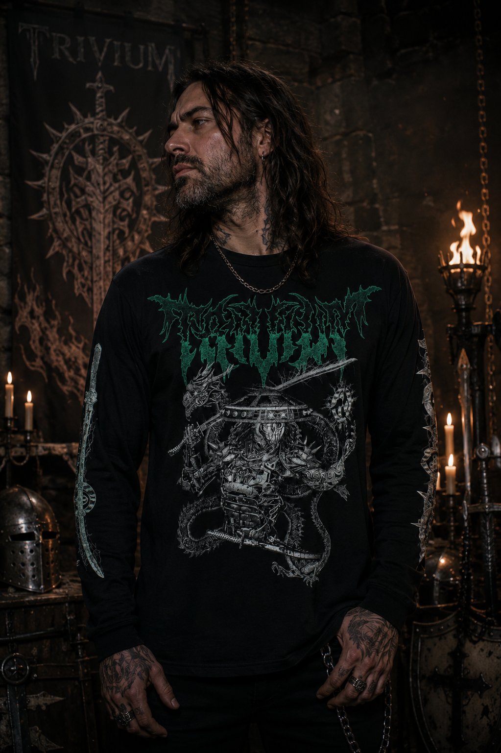 Trivium ITCOTD Knight L/Slv T Black