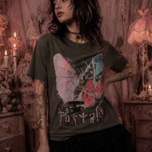 Melanie Martinez Spiderweb Moth T-Shirt Charcoal