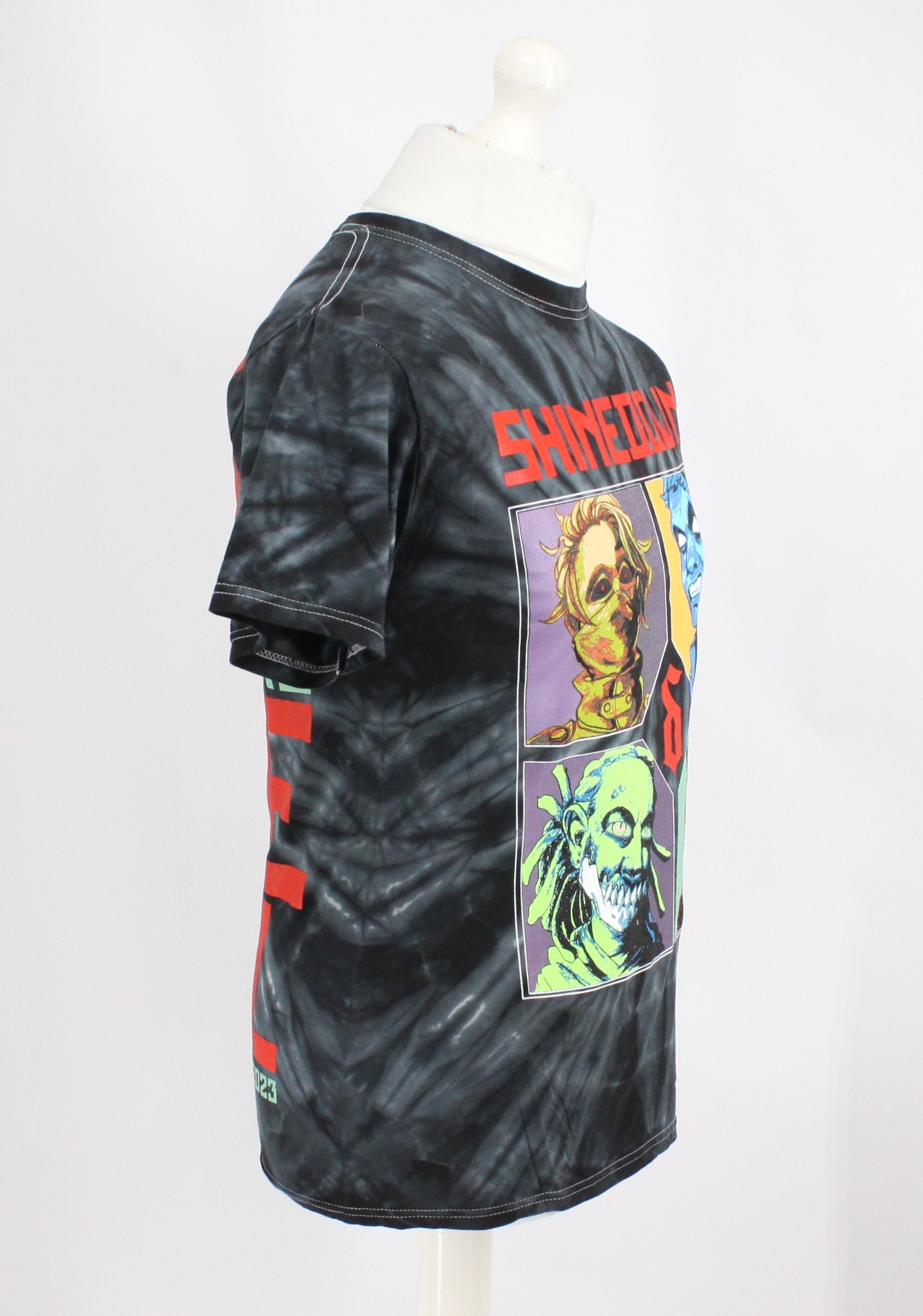 Shinedown Monsters T-Shirt Tie Dye Black Spider - Image 3