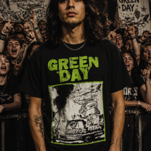 Green Day Sketch Saviors Tour T-Shirt Black
